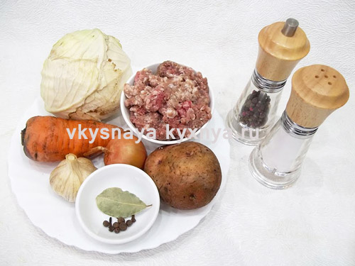 Щи из свежей капусты с фрикадельками пошаговый.